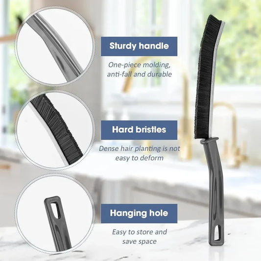 Set of 2 Gap Cleaning Brushes – Hard Bristle Crevice & Grout Brush
