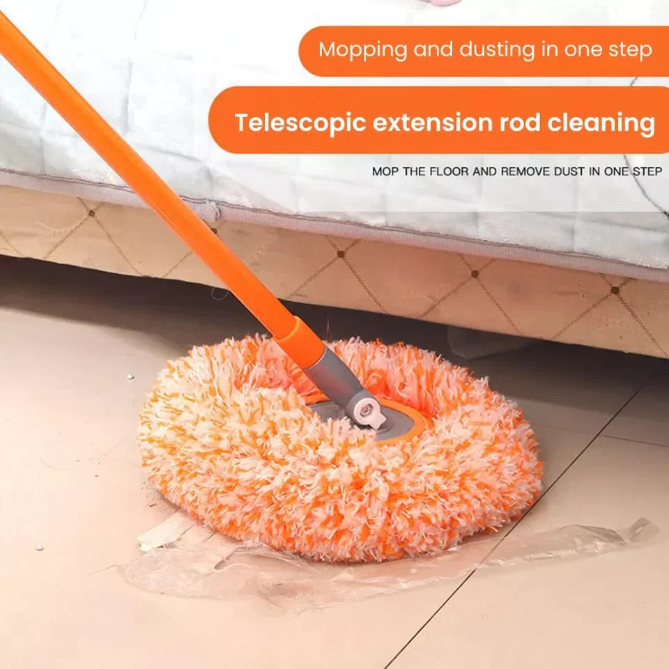 360° Rotating Multi-Functional Spin Mop with Extendable Stainless Steel Handle | All-in-One Microfiber Cleaning Tool for Floors, Windows, Toilets, and Car Washing