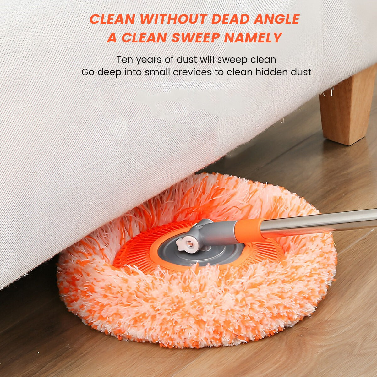 360° Rotating Multi-Functional Spin Mop with Extendable Stainless Steel Handle | All-in-One Microfiber Cleaning Tool for Floors, Windows, Toilets, and Car Washing