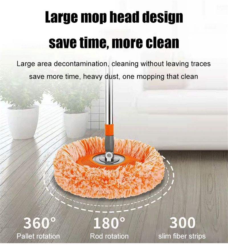 360° Rotating Multi-Functional Spin Mop with Extendable Stainless Steel Handle | All-in-One Microfiber Cleaning Tool for Floors, Windows, Toilets, and Car Washing