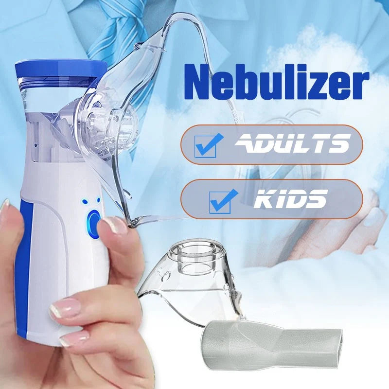 Portable Mesh Nebulizer – Inhaler for Adults & Kids | Silent Steam Machine for Asthma & Cold Relief