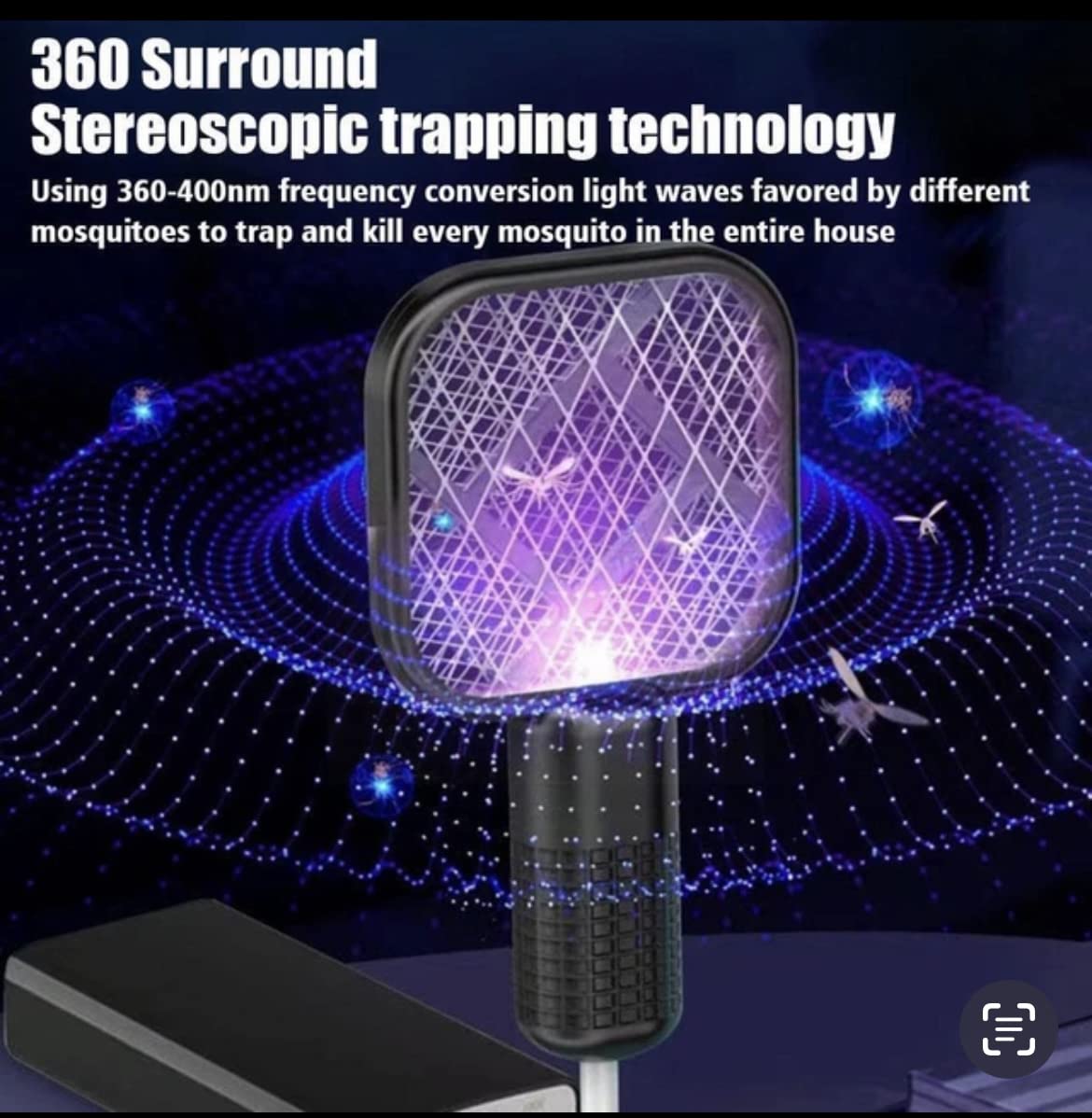 USB Portable Mini Mosquito Racket with UV Light