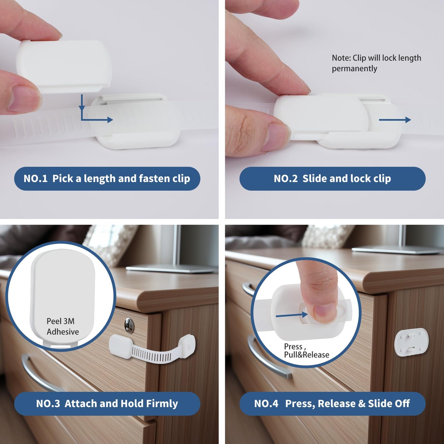 Baby Safety Cabinet Lock - 5 Pieces