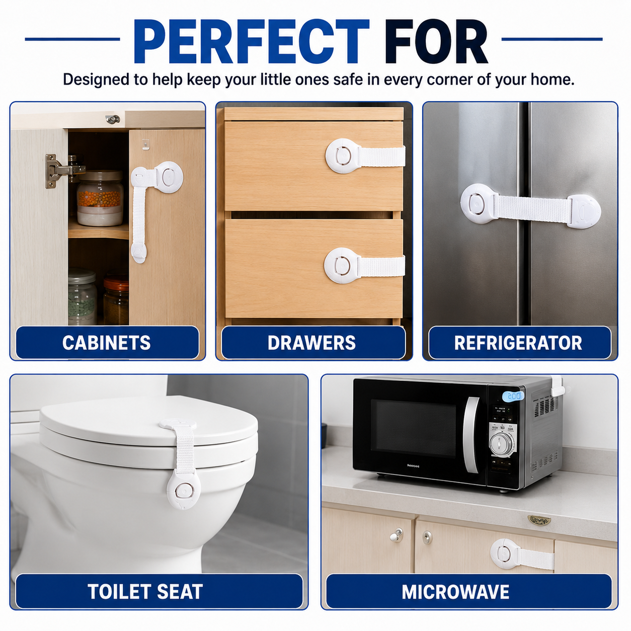 Baby Safety Cabinet Lock - 5 Pieces