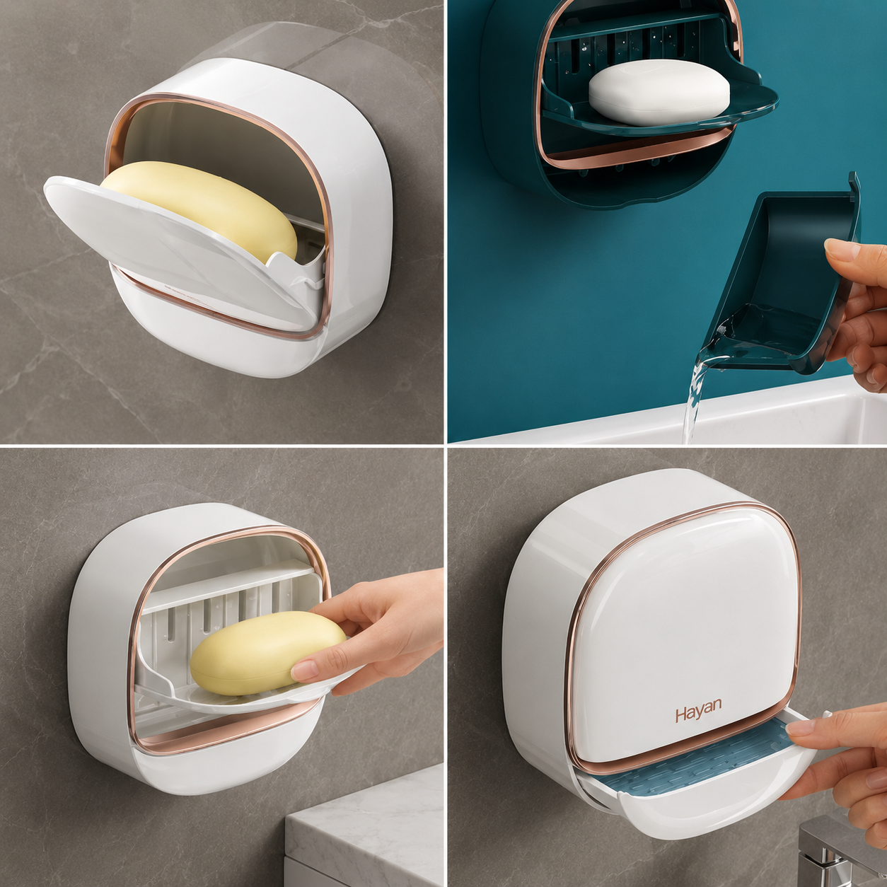 Luxury Soap Holder With Drain Tray (Random Colors)